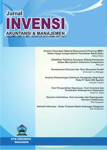 Jurnal INVENSI Akuntansi dan Manajemen